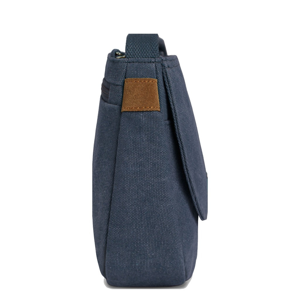Travelon, Anti-Theft Heritage Saddle Crossbody, Women's, Crossbody Bag, Indigo, Side view