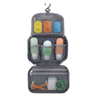 Travelon, Compact Hanging Toiletry Bag, Toiletry Bag, Charcoal, Top view