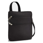 Travelon, Anti-Theft Classic Slim Double Zip Crossbody, Women's, Crossbody Bag, Black, Angled view