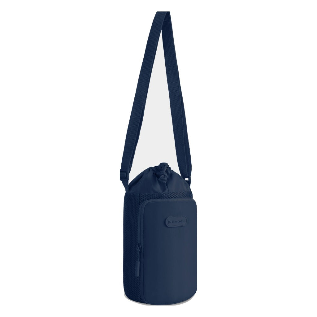 Travelon, Insulated Water Bottle Tote, Women's, Water Bottle Tote, Navy, Angled view