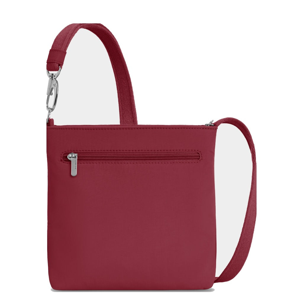 Travelon, Roam Anti-Theft Small Crossbody, Women's, Crossbody Bag, Cranberry, Rear view