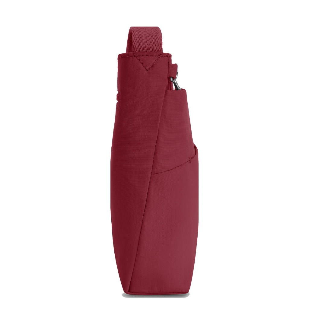 Travelon, Roam Anti-Theft Small Crossbody, Women's, Crossbody Bag, Cranberry, Side view