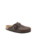 Birkenstock, Boston, unisex, clog, habana brown oiled leather, Right angle view
