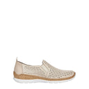 Shoetopia, Rieker, N4251-60, women’s casual slip-on shoe, beige, Right side view