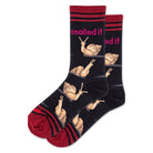Hotsox, Snailed It, Women's, Crew Sock, Black, Front view