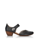 Rieker, 43753, Women's, Sandal, Black, Side view