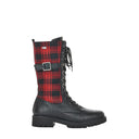 Remonte, D8674, Women's, Boot, Red and Black Plaid, Side view
